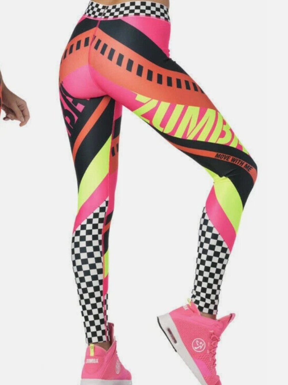 Zumba Faster Better Ankle Leggings - Riding with my Crew -Gumball size XS